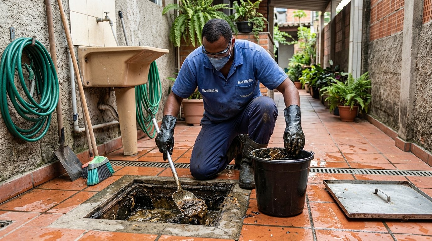 Limpeza de Caixa de Gordura Comercial em Cuiabá‑MT