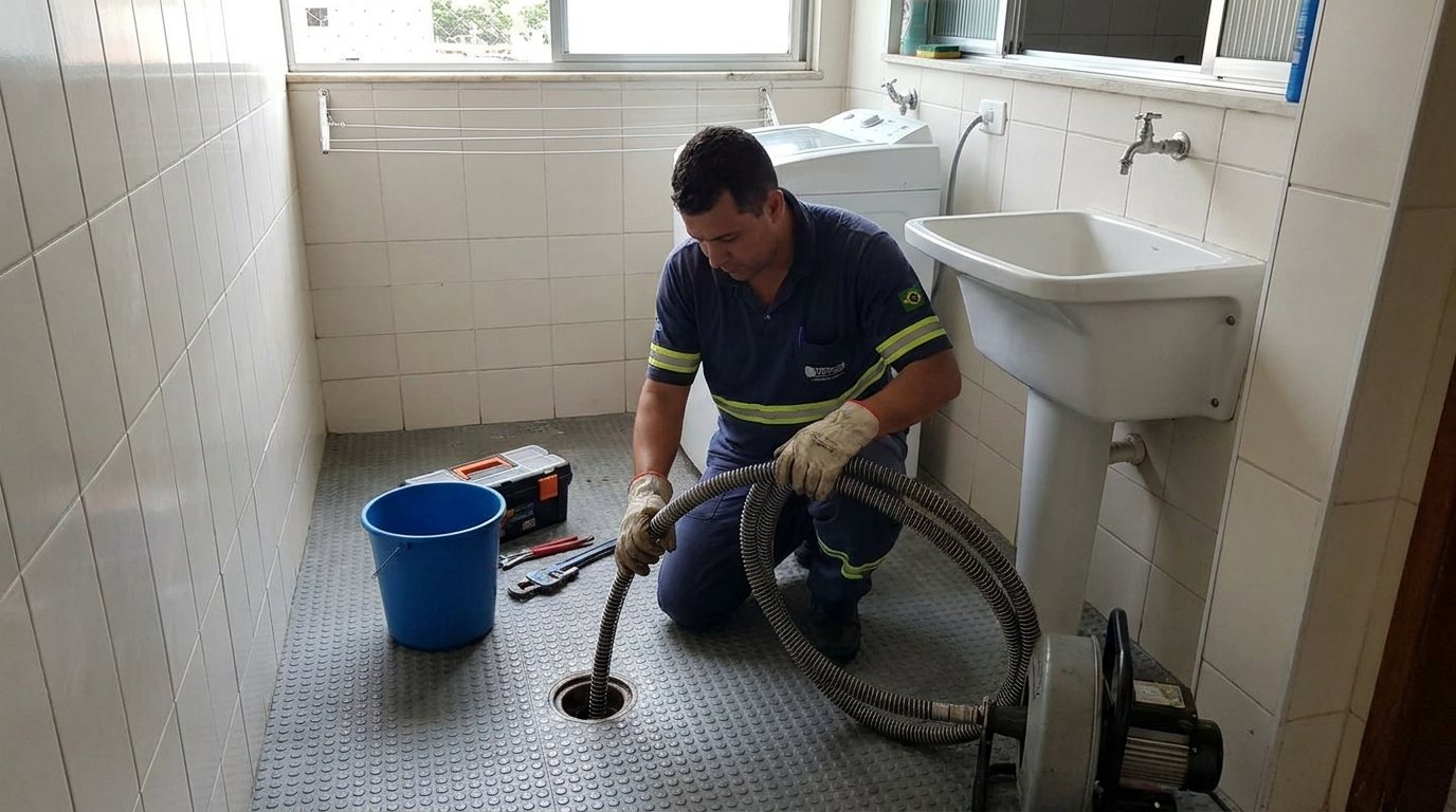 Ponto de Esgoto na Lavanderia em Cuiabá‑MT